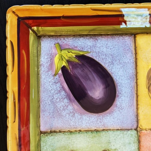 Beautiful Terra Toscana Tuscany Clay Art Ceramic Serving Platter - Picture 3 of 7